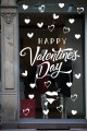 Happy Valentine's Day Sevgililer Günü Sticker Kalp, Love, I Love You Cam, Duvar Sticker Etiket Seti