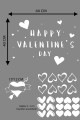 Happy Valentine's Day Sevgililer Günü Sticker Kalp, Love, I Love You Cam, Duvar Sticker Etiket Seti