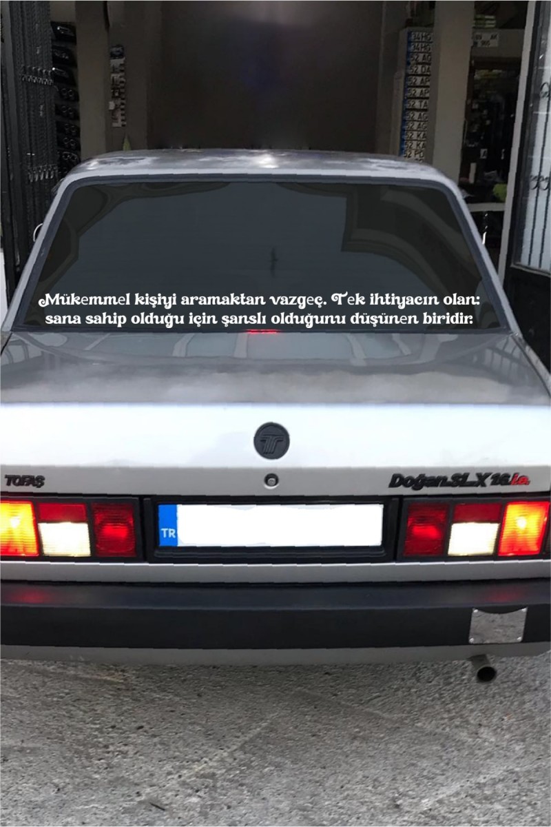 Oto Cam Yazı Sözleri Ticari-Servis-Dolmuş-Panelvan Uzun Sticker Model 26