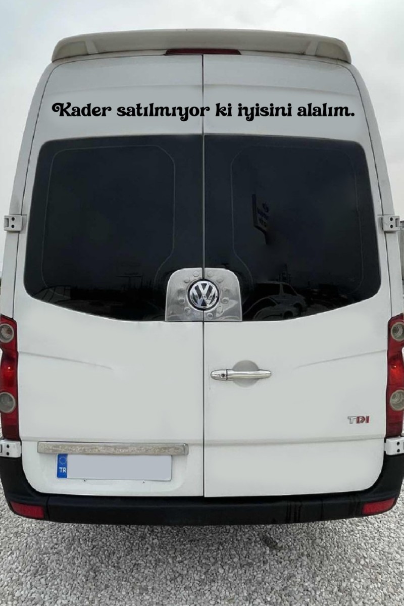 Oto Cam Yazı Sözleri Ticari-Servis-Dolmuş-Panelvan Uzun Sticker Model 32