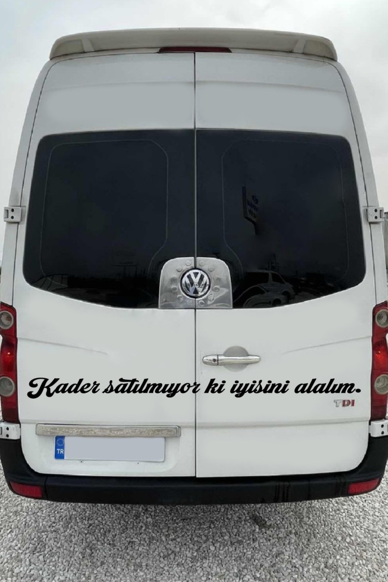 Oto Cam Yazı Sözleri Ticari-Servis-Dolmuş-Panelvan Uzun Sticker Model 35