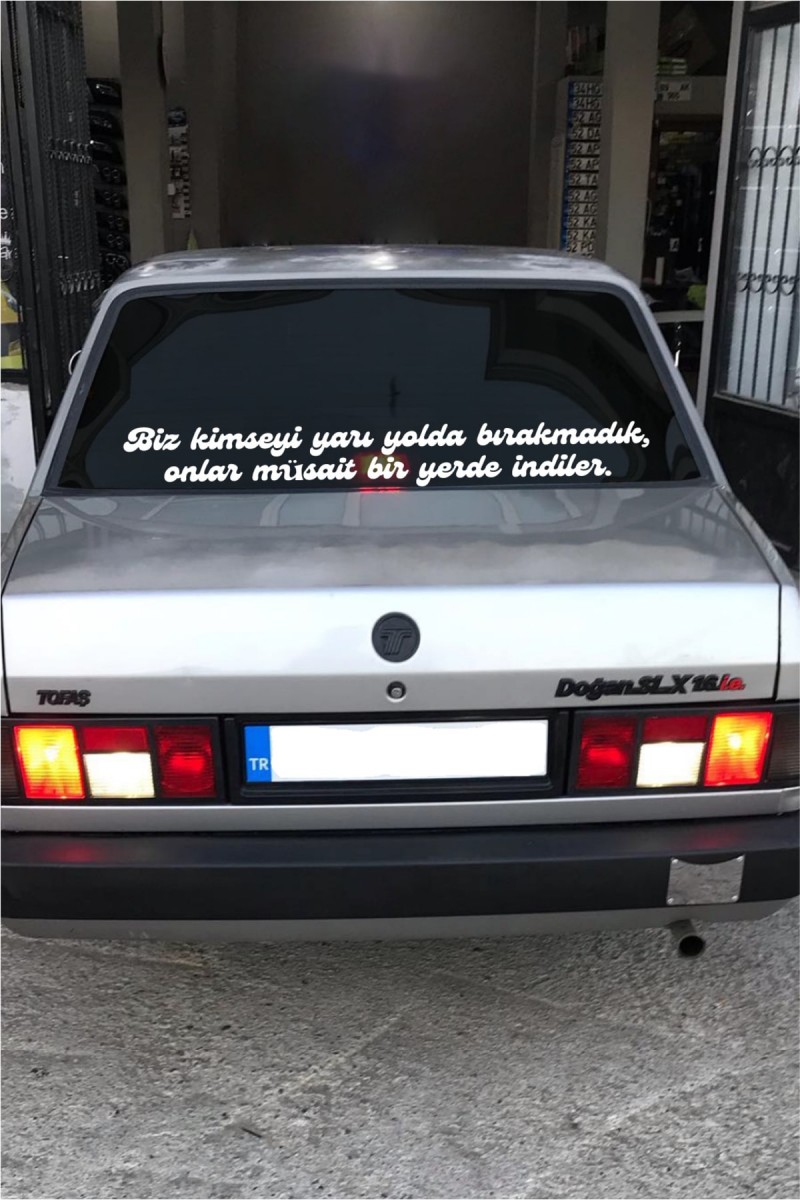 Oto Cam Yazı Sözleri Ticari-Servis-Dolmuş-Panelvan Uzun Sticker Model 39