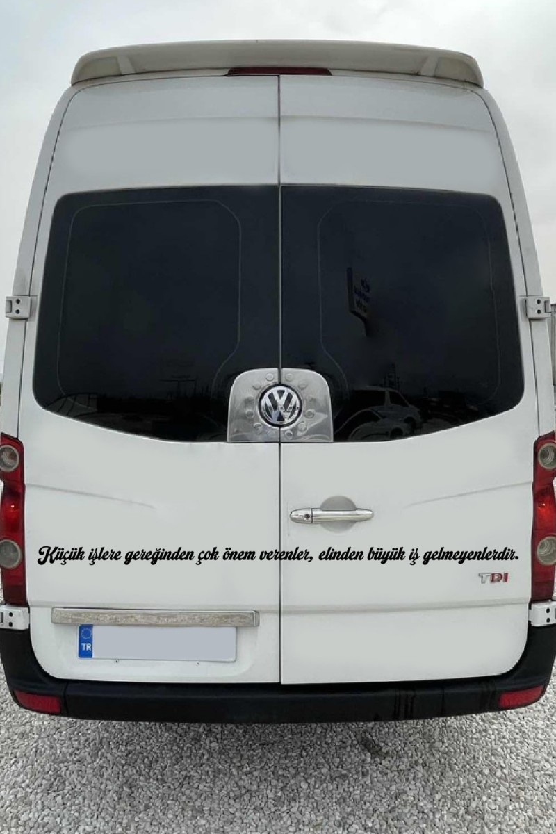 Oto Cam Yazı Sözleri Ticari-Servis-Dolmuş-Panelvan Uzun Sticker Model 46