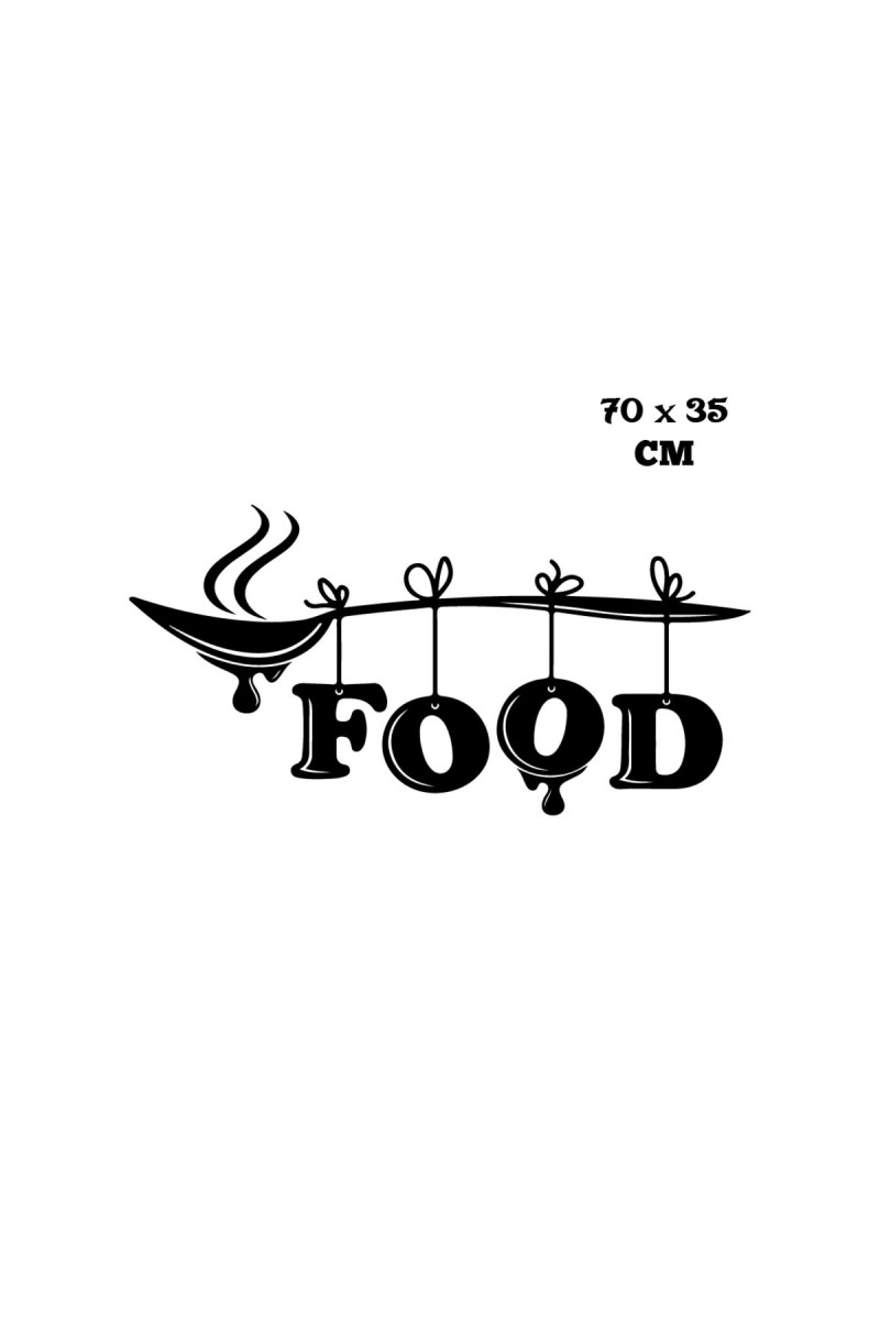 Food Mutfak Dekoratif Kaşıklı Duvar Sticker Yapıştırma (SUDAN VE NEMDEN ETKİLENMEZ)