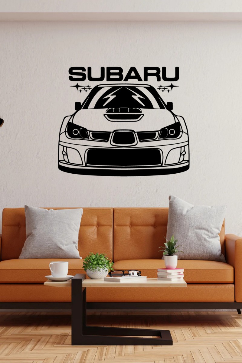 Subaru Modifiyeli Araba Duvar Sticker Yapıştırma (SUDAN VE NEMDEN ETKİLENMEZ)