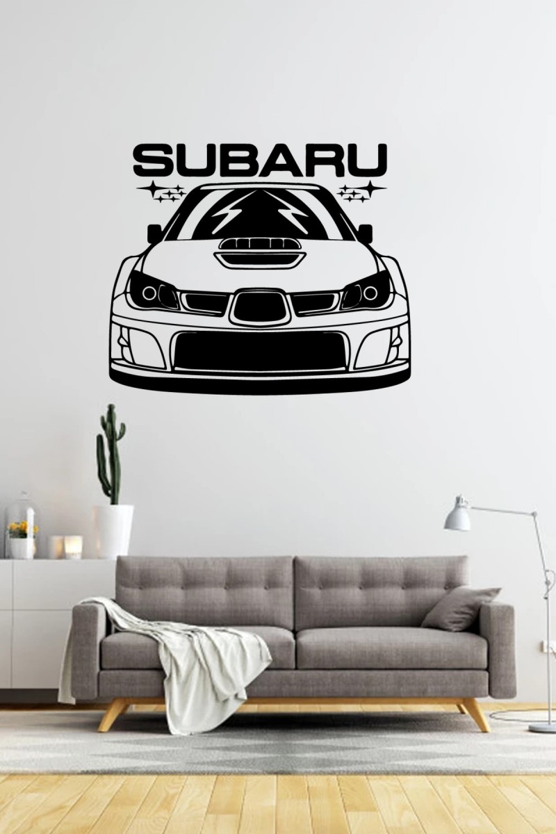 Subaru Modifiyeli Araba Duvar Sticker Yapıştırma (SUDAN VE NEMDEN ETKİLENMEZ)