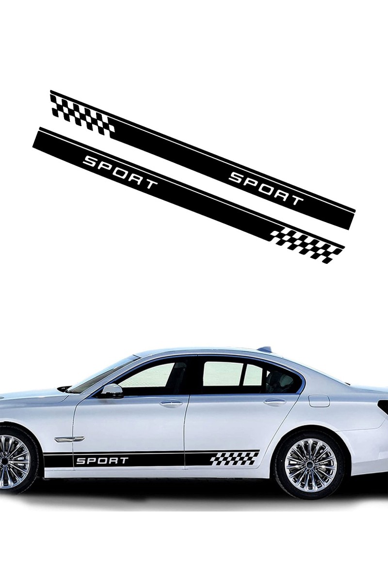 Oto Yan Sport Marşpiyel Oto Sticker 140*10 Cm