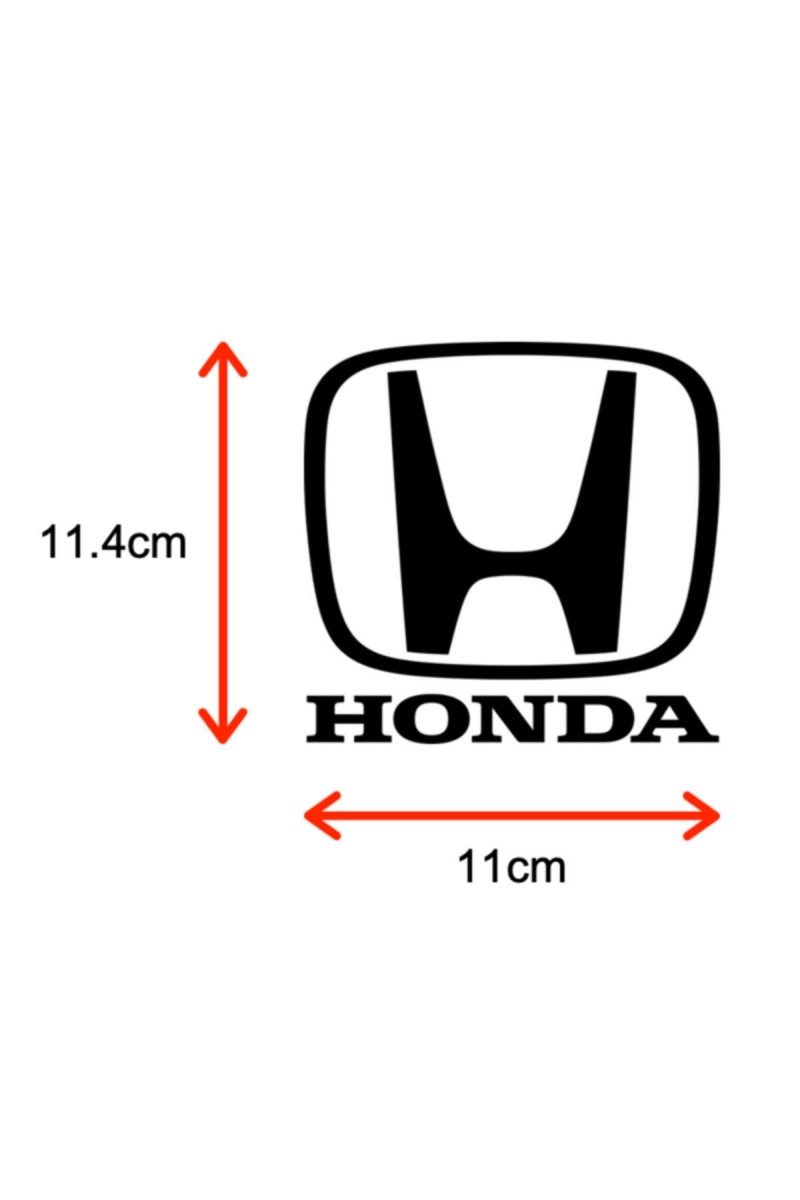 Honda İçin Uyumlu Aksesuar Oto Sticker Siyah 11 Cm