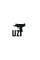 Uzi Oto Cam Sticker Siyah 13*13 Cm