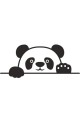 Bagajdan Bakan Panda Oto Arkası Sticker 20 Cm