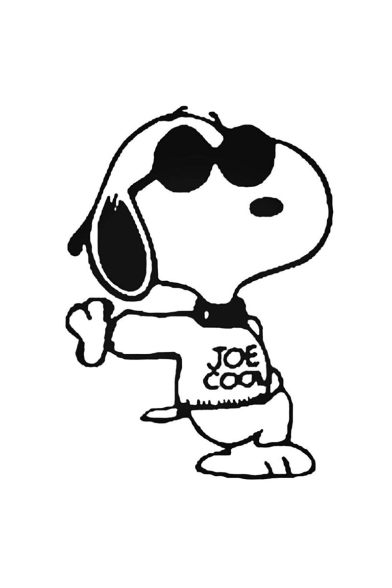 Snoopy Joe Cool The Peanuts Oto Sticker 20 Cm