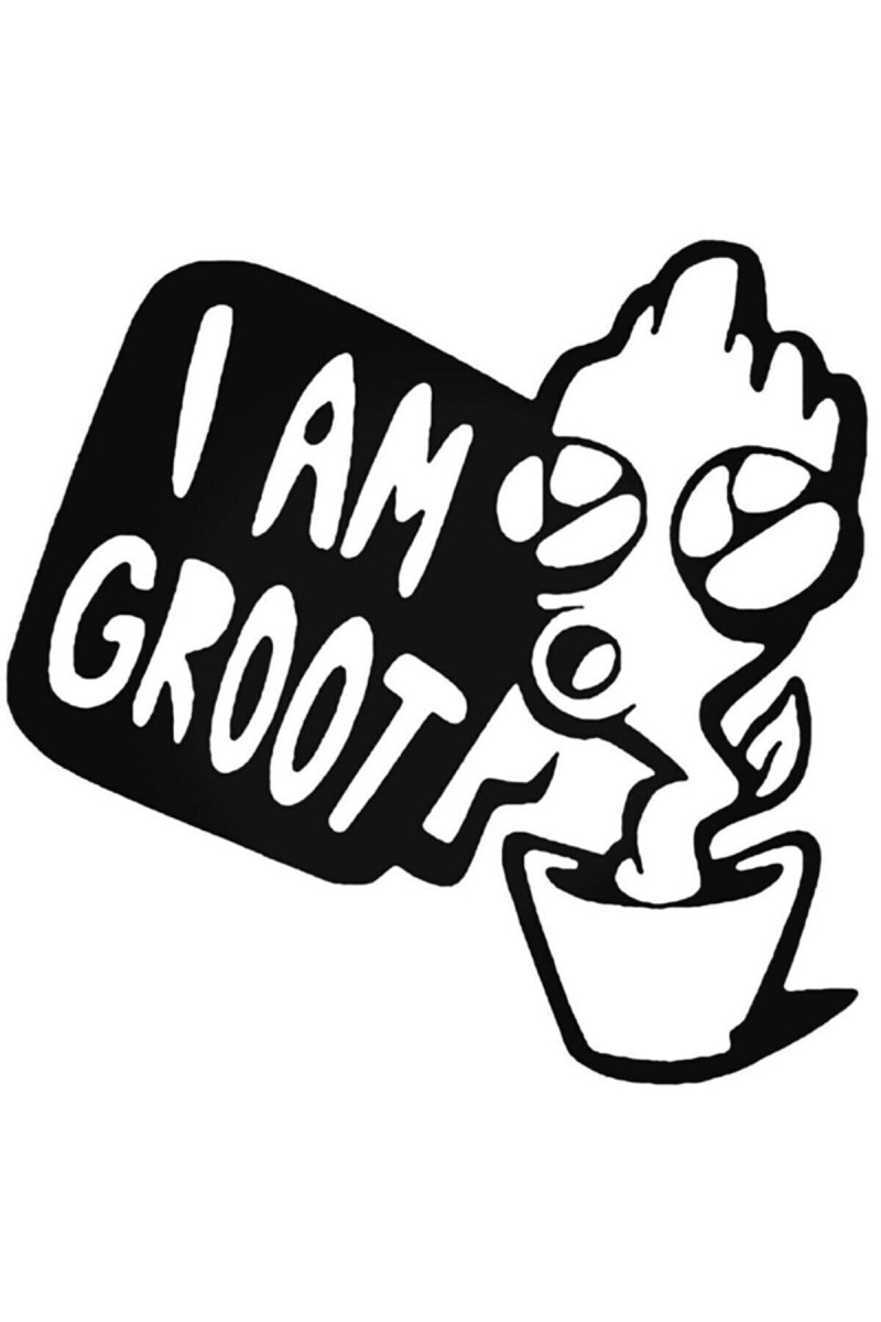 Guardians Baby Groot Sticker Oto 20 Cm