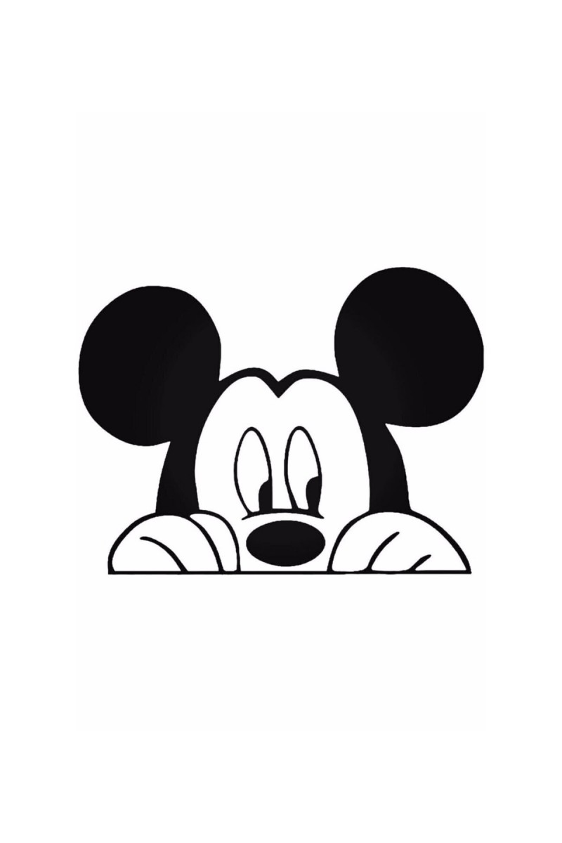 Mickey Mouse Peeking Sticker Oto 20 Cm