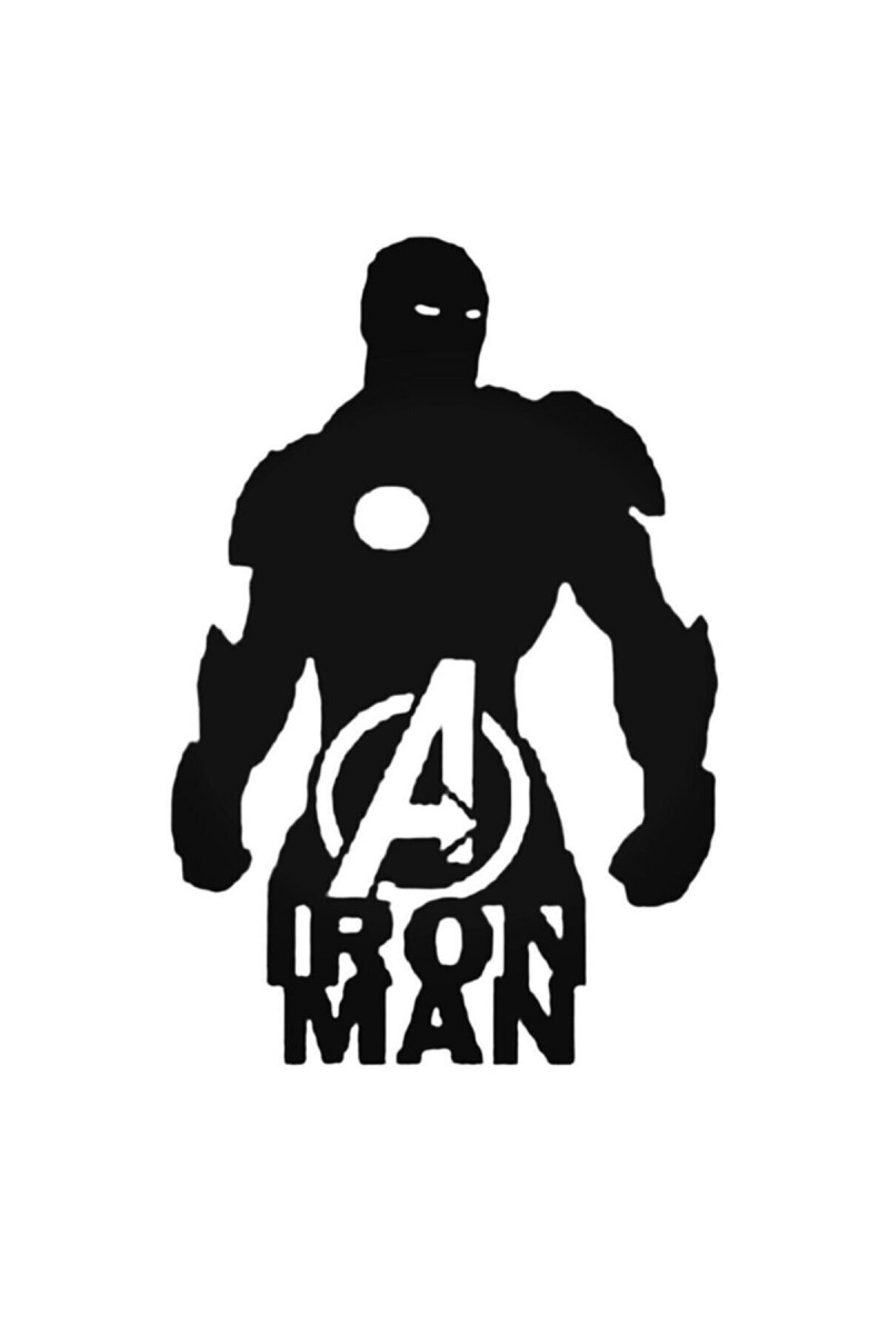 Iron Man Tasarım Oto Sticker 20 Cm