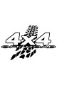 Off Road 4X4 Oto Sticker Lastik Izi Siyah 40*26 Cm