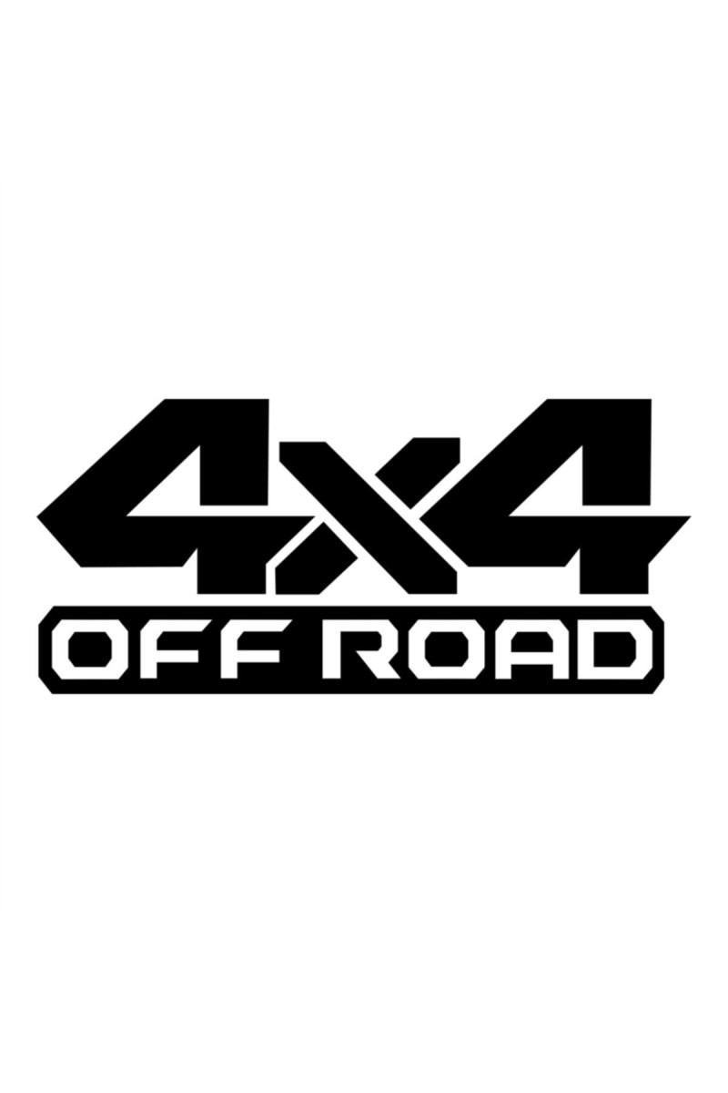 Off Road 4X4 Oto Cam Sticker Siyah 40*18 Cm