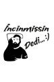 İncinmişsin Dedi Oto Sticker Siyah 25*20 Cm