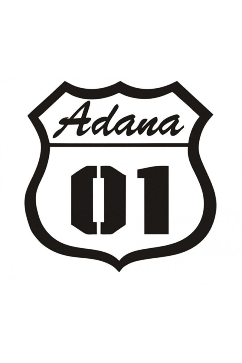 Adana 01 Oto Sticker Siyah 20*20 Cm