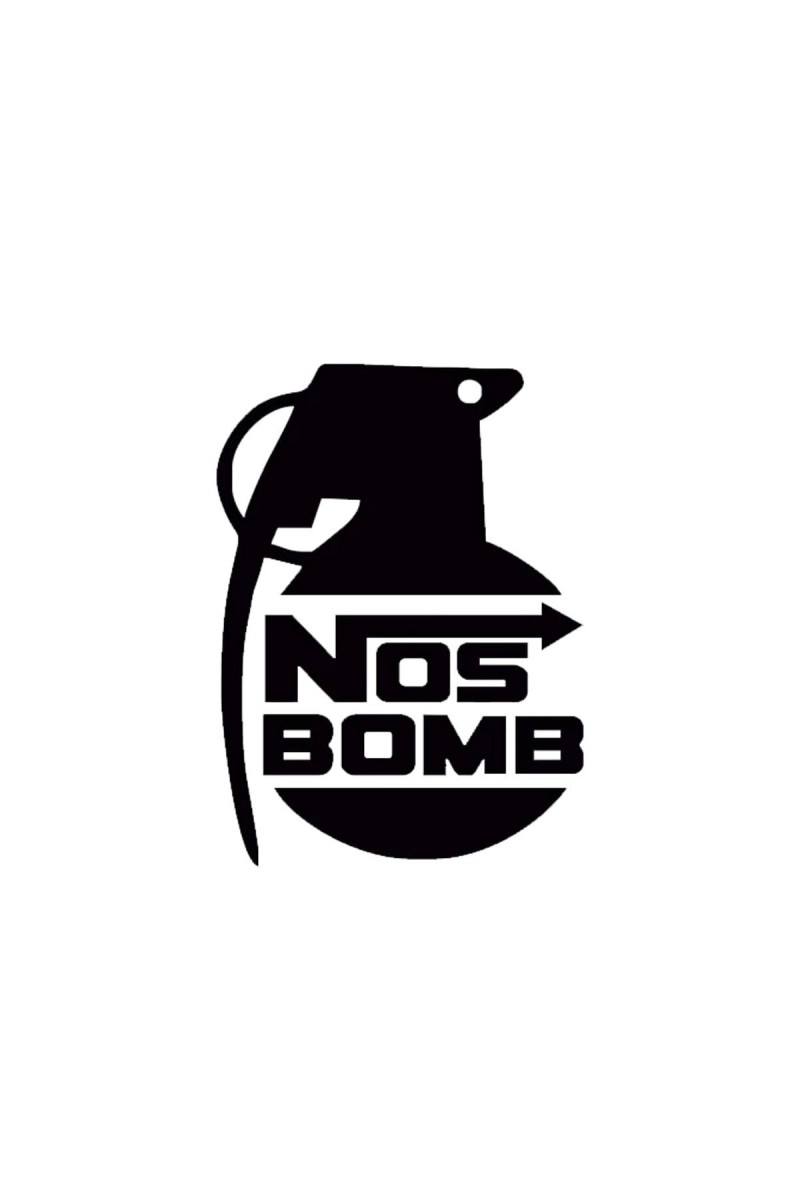 Nos Bomb Oto Sticker Siyah 15*11 Cm