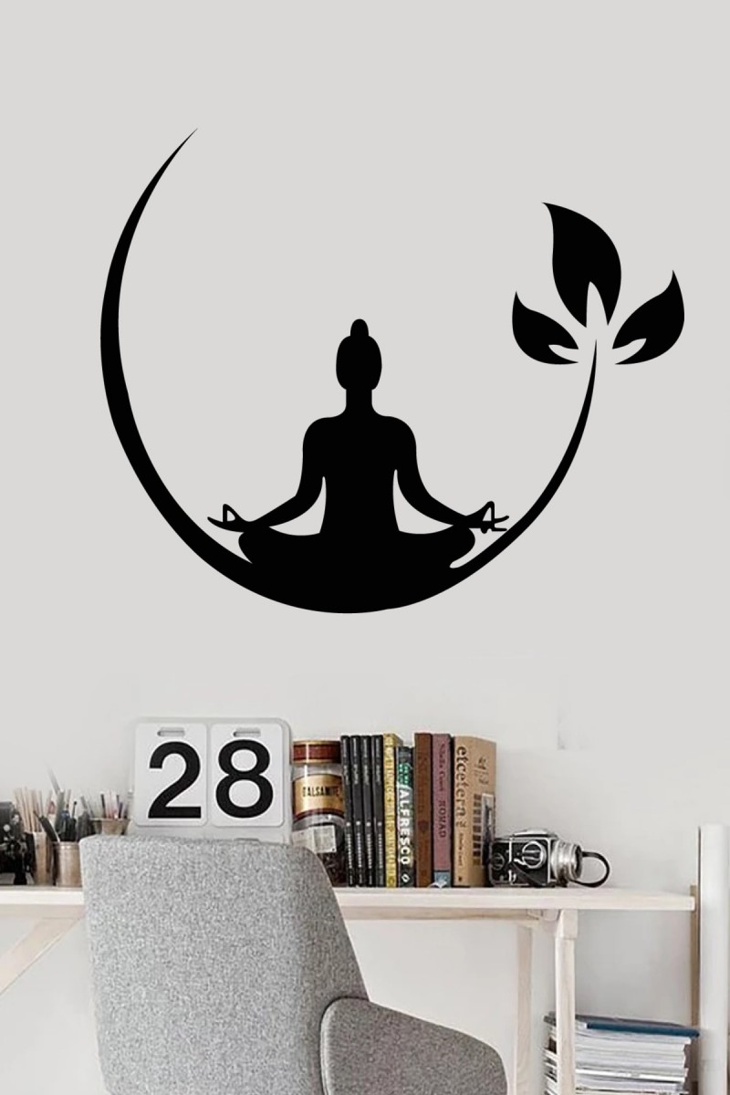 Yoga Ve Doğa Köşesi Duvar Sticker Yapıştırma (SUDAN VE NEMDEN ETKİLENMEZ)