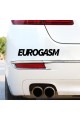 Eurogasm Yazılı Oto Sticker Siyah 20*4 Cm