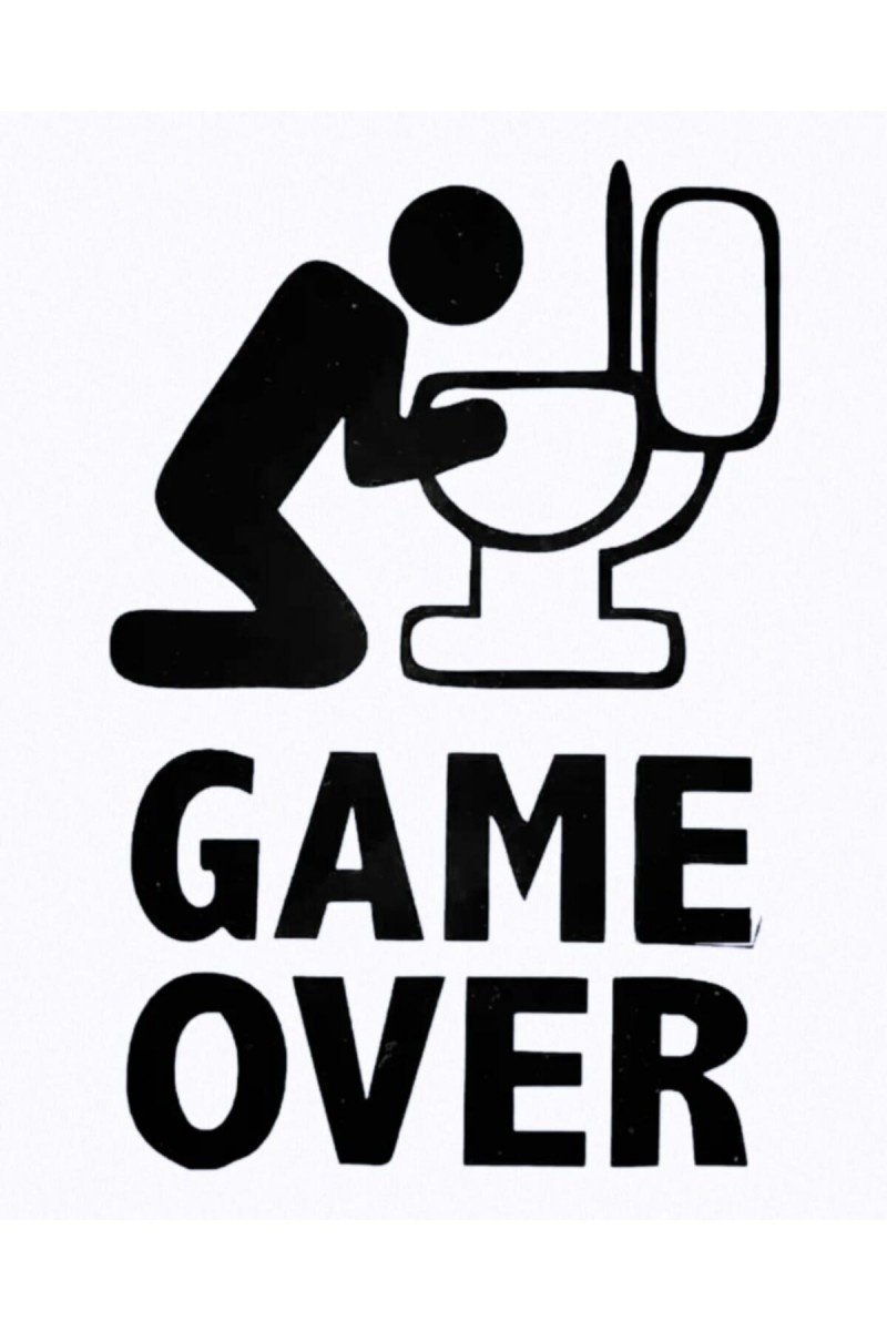 Game Over Sticker 10*15 Cm