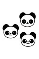 Sevimli Panda Oto Sticker 3 Parça