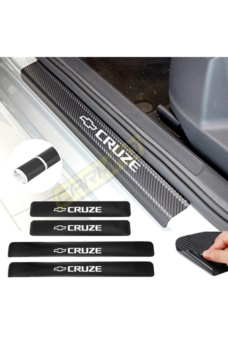 Chevrolet Cruze İçin Uyumlu Aksesuar Oto Bagaj Ve Kapı Eşiği Sticker Karbon