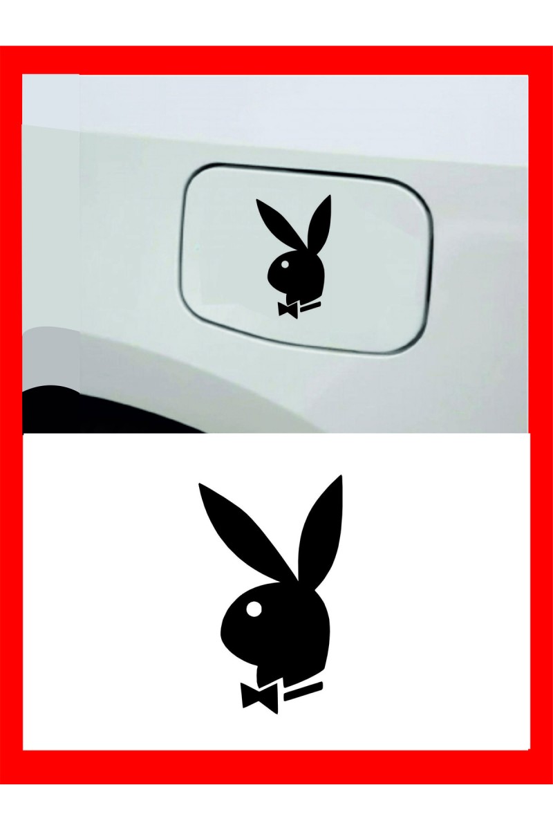 Playboy Tasarım Oto Sticker Siyah 9*15 Cm