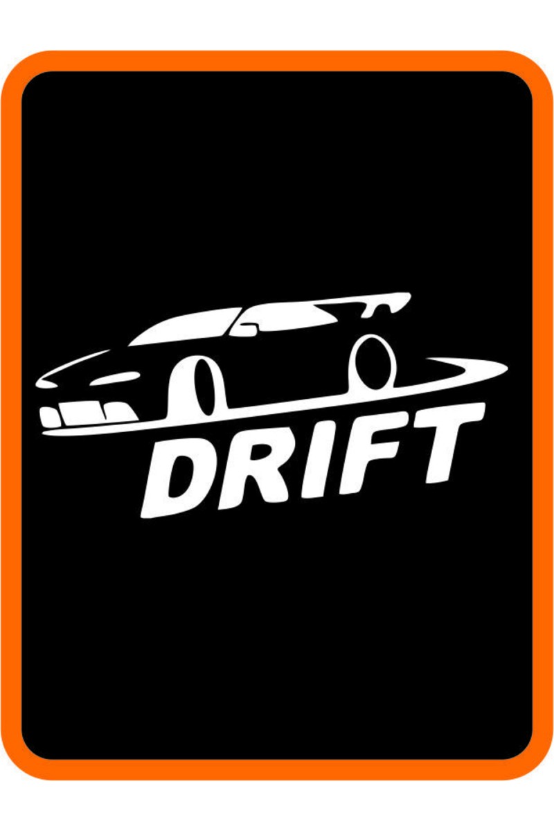 Drift Yapan Araba Tasarım Aksesuar Oto Sticker Beyaz 20*10 Cm