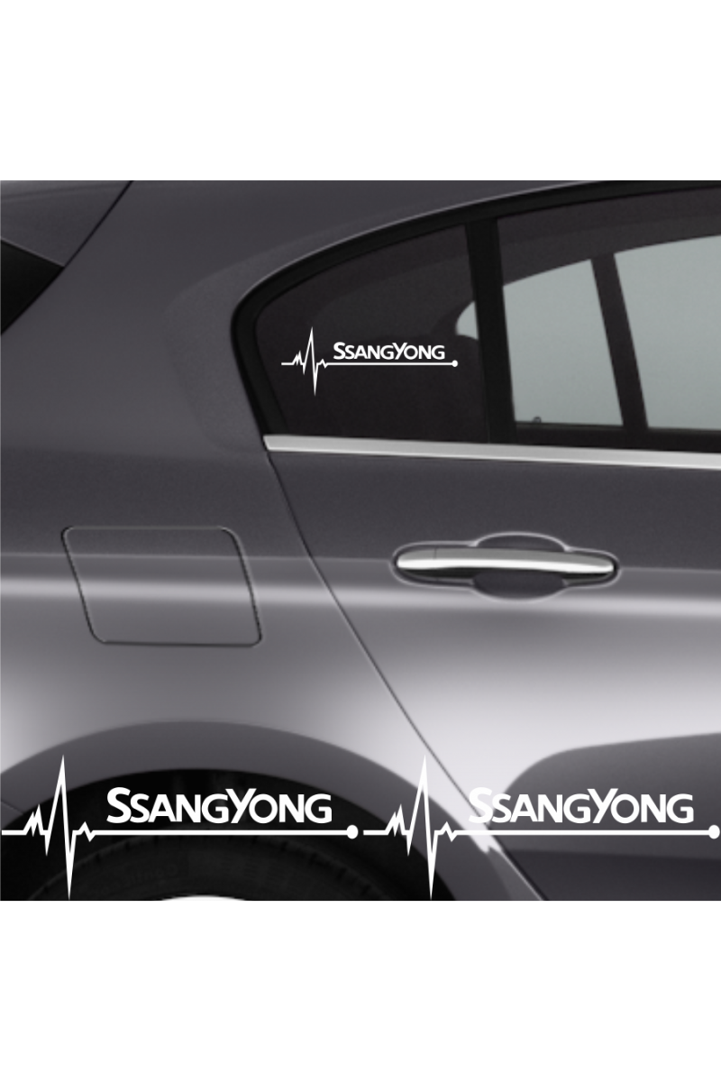 Ssangyong Xlv İçin Uyumlu Aksesuar Oto Ritim Sticker 2 Adet 20*9 Cm