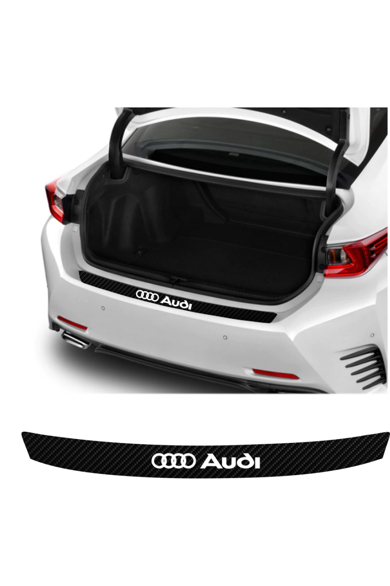 Audi A4 İçin Uyumlu Aksesuar Oto Arka Tampon Bagaj Koruyucu Sticker 92*7 Cm