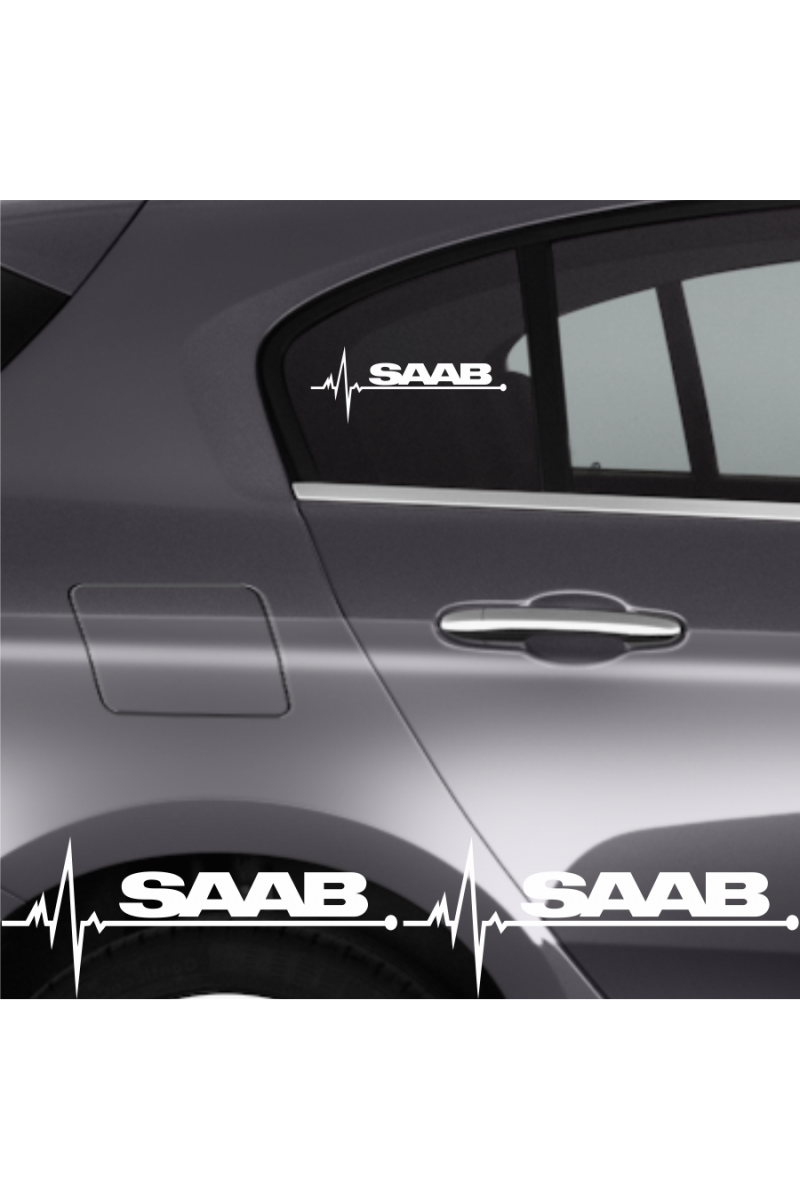 Saab 9000 İçin Uyumlu Aksesuar Oto Ritim Sticker 2 Adet 20*9 Cm