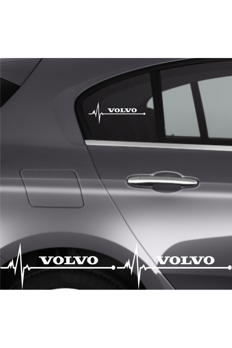 Volvo V40 İçin Uyumlu Aksesuar Oto Ritim Sticker 2 Adet 20*9 Cm