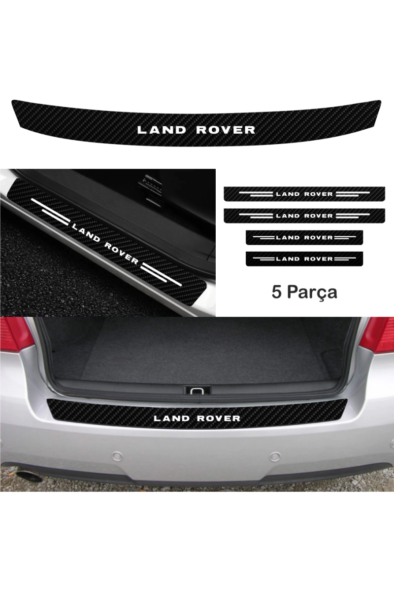 Land Discovery Rover İçin Uyumlu Aksesuar Oto Bağaj Ve Kapı Eşiği Sticker Set Karbon