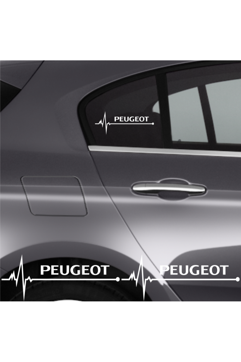 Peugeot 3008 İçin Uyumlu Aksesuar Oto Ritim Sticker 2 Adet 20*9 Cm