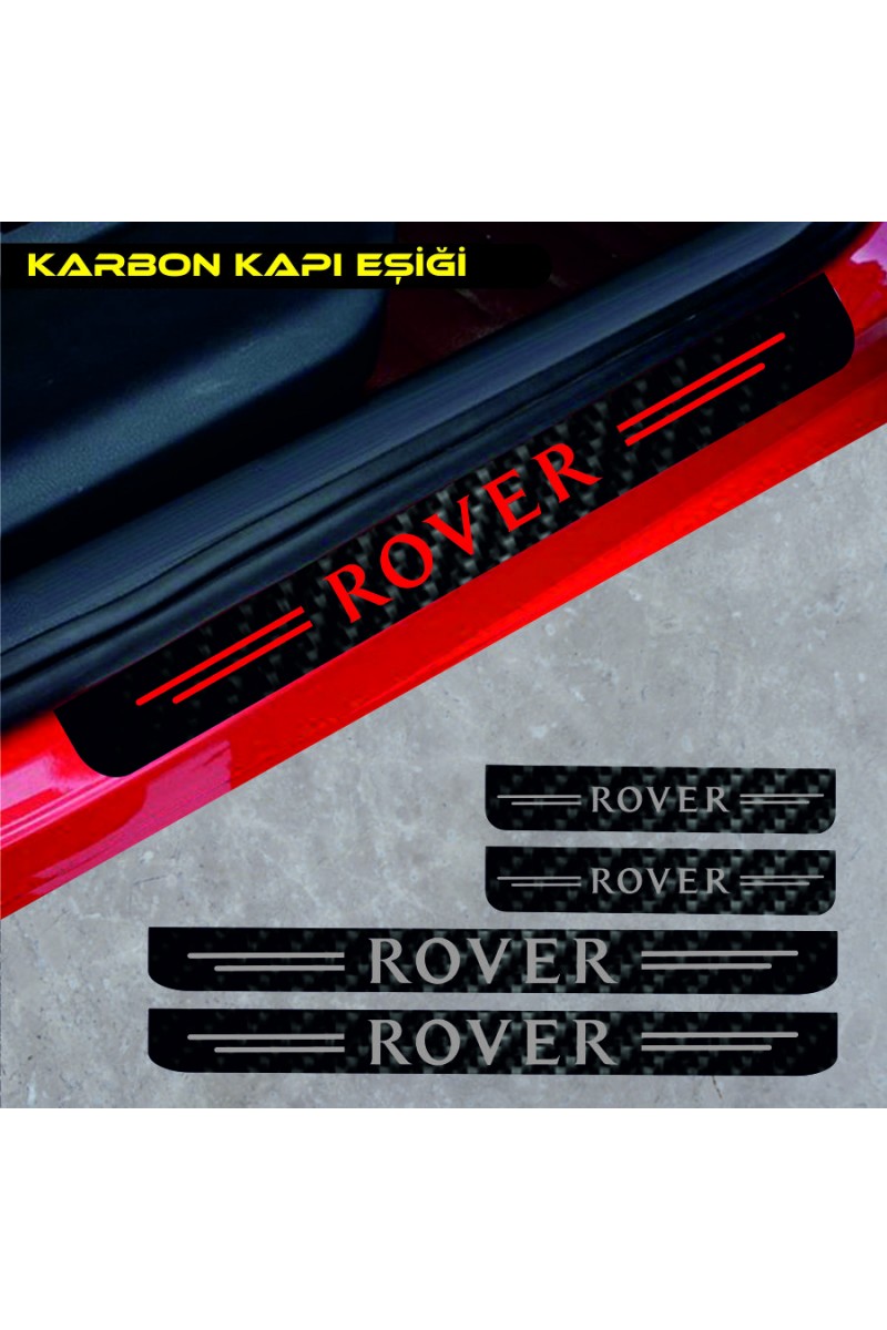 Rover 414 İçin Uyumlu Aksesuar Oto Kapı Eşiği Sticker Karbon 4 Adet