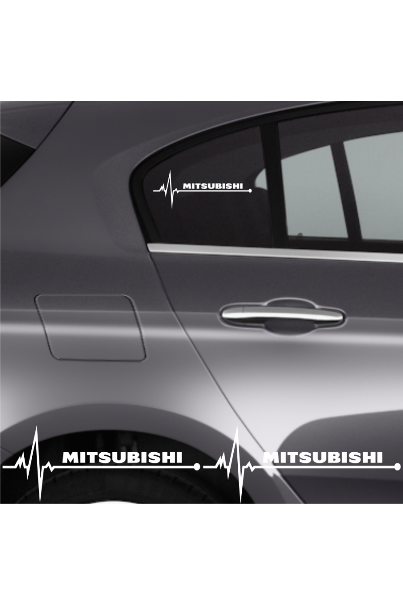 Mitsubishi Colt İçin Uyumlu Aksesuar Oto Ritim Sticker 2 Adet 20*9 Cm