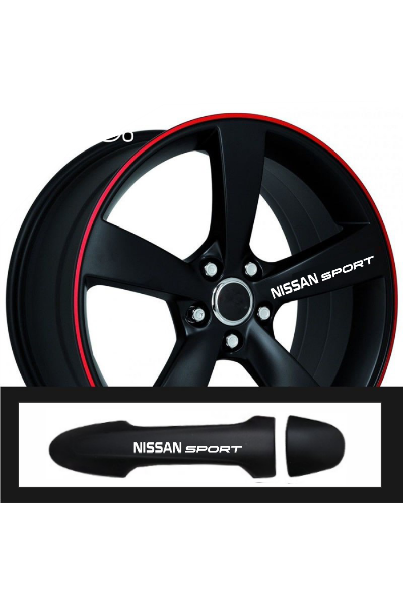 Nissan Qashqai İçin Uyumlu Aksesuar Oto Kapı Kolu/Jant Sticker 10 Adet 10*1,5 Cm