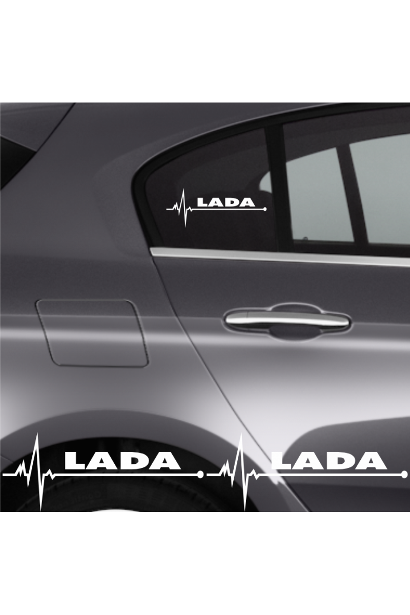 Lada Vega İçin Uyumlu Aksesuar Oto Ritim Sticker 2 Adet 20*9 Cm