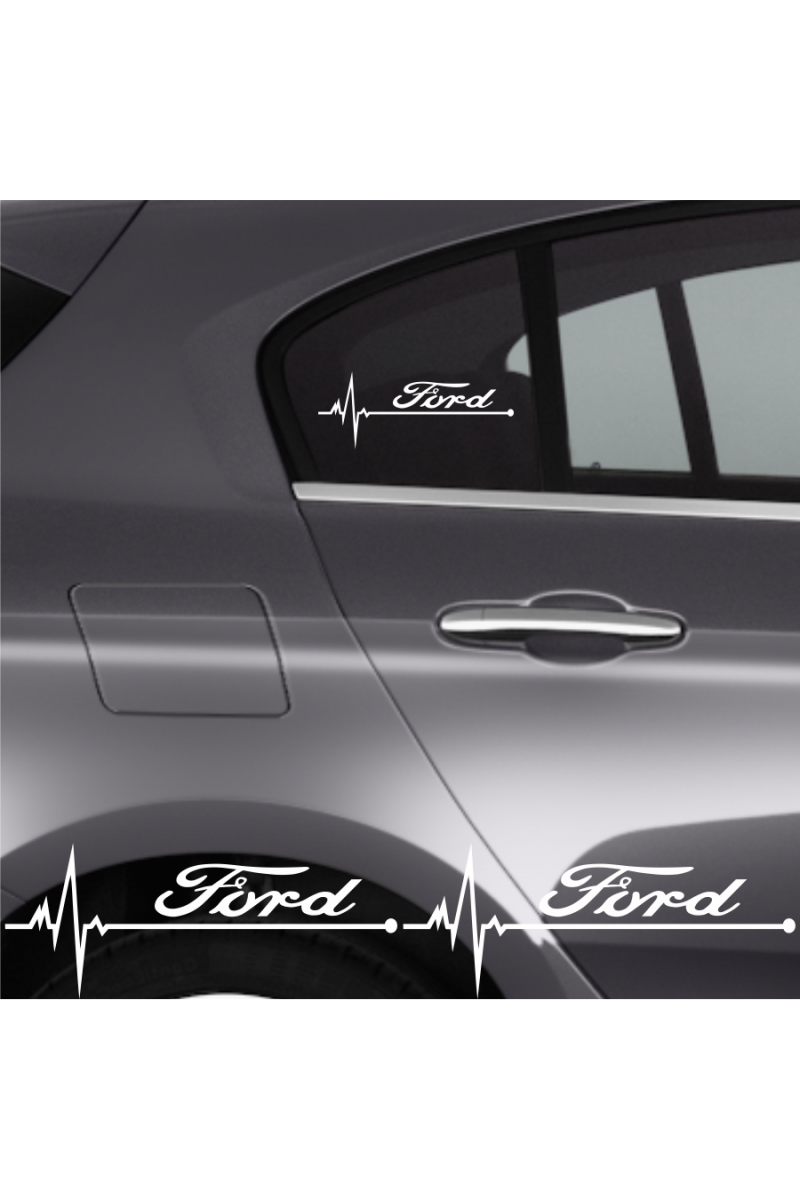 Ford Galaxy İçin Uyumlu Aksesuar Oto Ritim Sticker 2 Adet 20*9 Cm