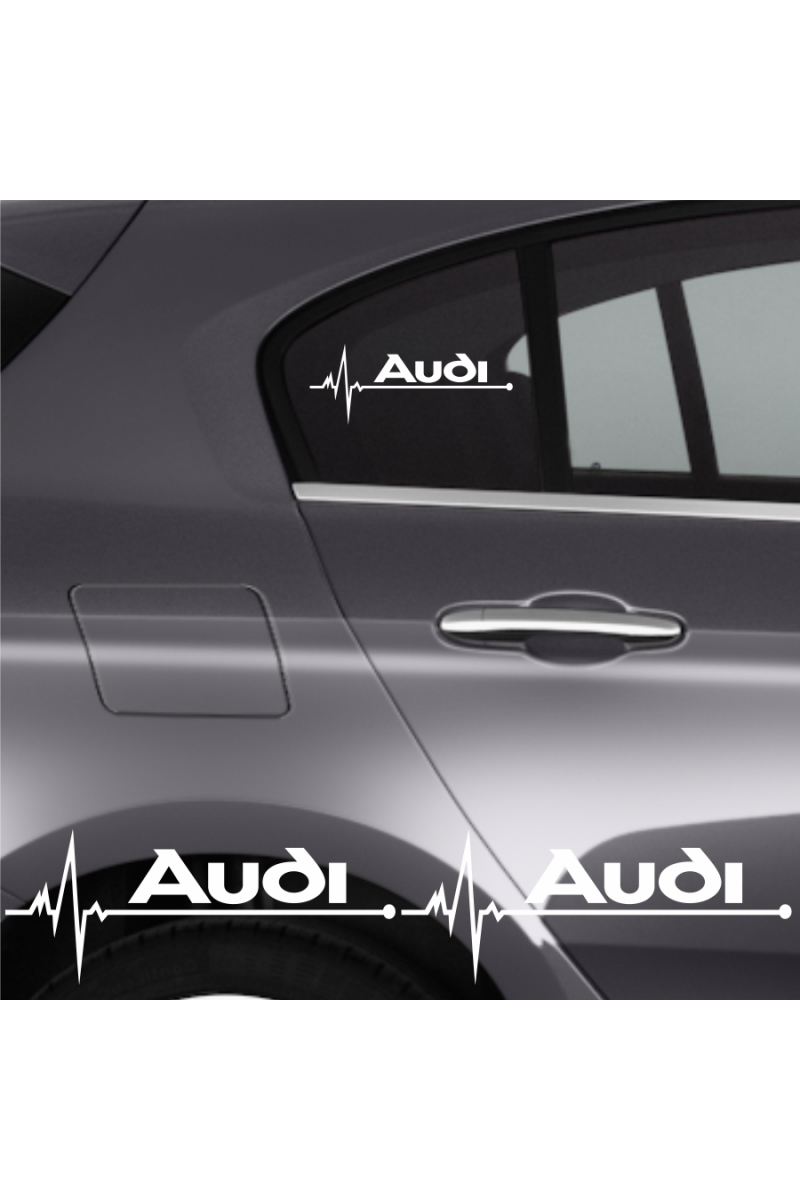 Audi A5 İçin Uyumlu Aksesuar Oto Ritim Sticker 2 Adet 20*9 Cm