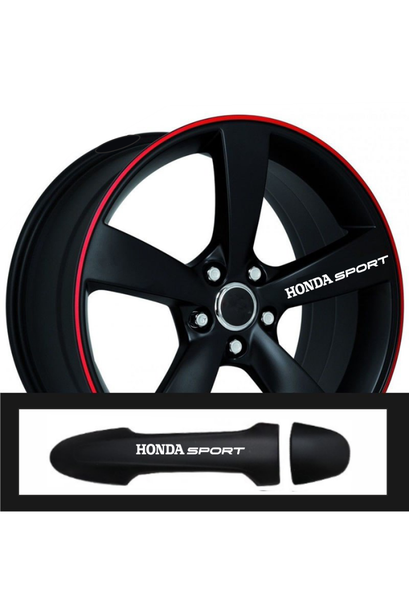 Honda Integra İçin Uyumlu Aksesuar Oto Kapı Kolu/Jant Sticker 10 Adet 10*1,5 Cm