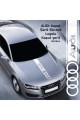 Audi İçin Uyumlu Aksesuar Oto Kaput Şerit Sticker Beyaz 60*12 Cm