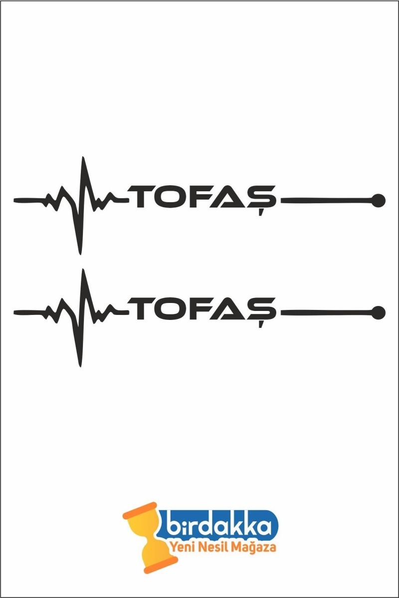 Tofaş Nabız Sticker Siyah 30*8 Cm