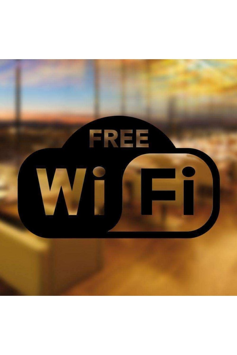 Free Wifi Restaurant Kafe Cafe Bar Duvar Ve Cam Sticker, Çıkartma, Etiket