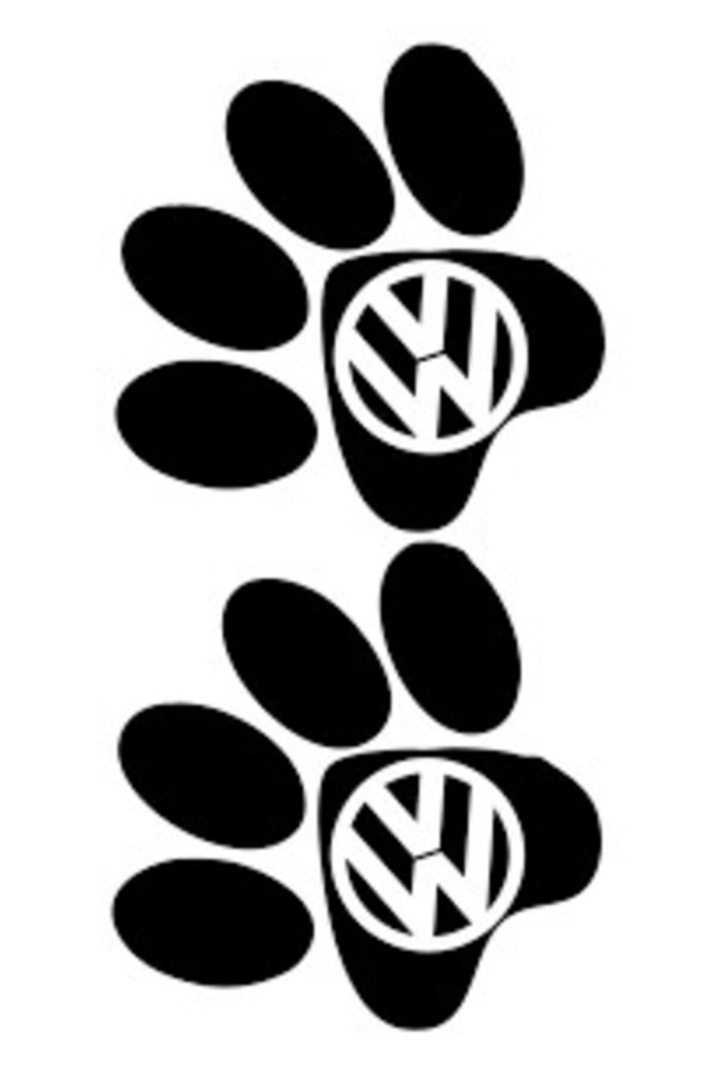 Volkswagen İçin Uyumlu Aksesuar Hayvan Ayak İzi Oto Arkası Sticker 10*10 Cm