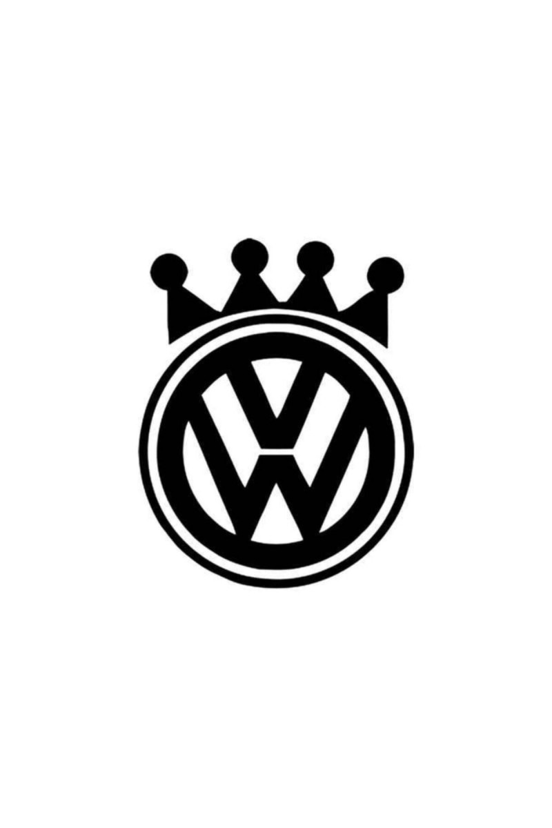 Volkswagen İçin Uyumlu Aksesuar Kral Taçlı Oto Arkası Sticker 19*15 Cm