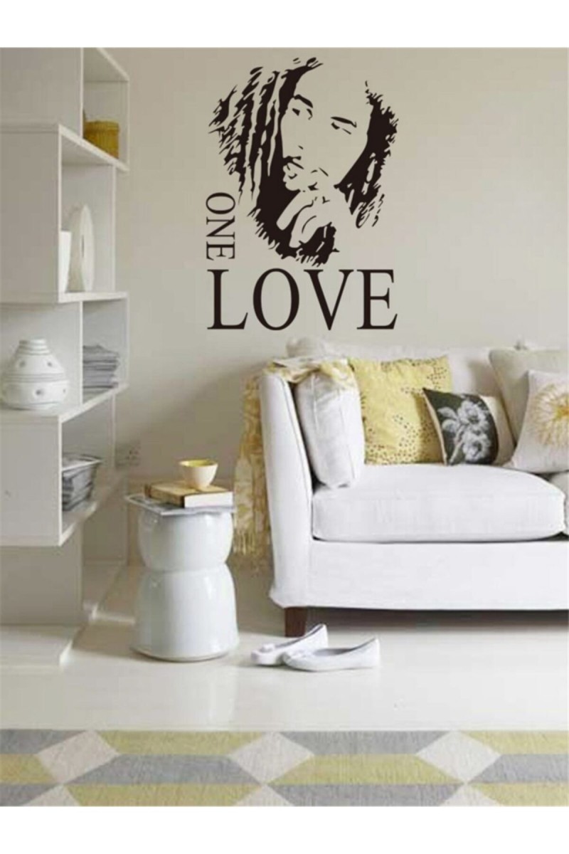 Bob Marley One Love Ev Dekoratif Sticker