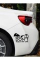 Don'T Touch My Car-Arabama Dokunmayın Tasarım Oto Sticker 25*10 Cm